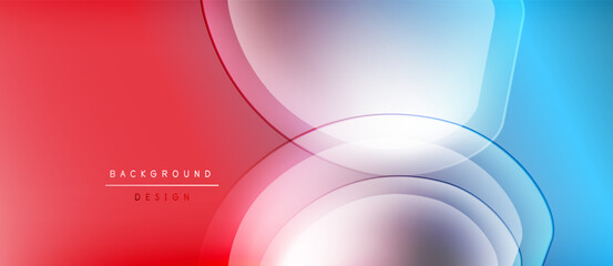 Abstract flowing shapes, vibrant colors. Red blends into blue, creating smooth gradients. Modern design element for backgrounds.