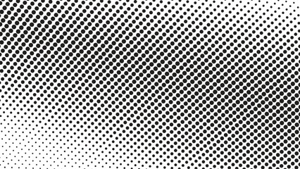 Black and White Halftone Polkadot Abstract Background for Modern Design, Poster, or Web Layout
