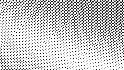 Black and White Halftone Polkadot Abstract Background for Modern Design, Poster, or Web Layout