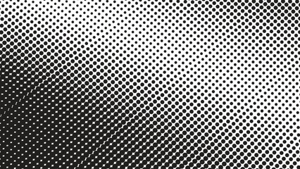 Black and White Halftone Polkadot Abstract Background for Modern Design, Poster, or Web Layout
