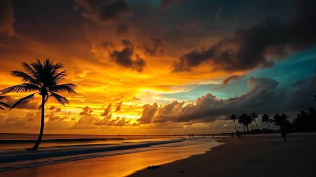 sunset at the beach