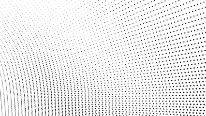 Black and White Halftone Polkadot Abstract Background for Modern Design, Poster, or Web Layout