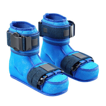 Pair of Bright Blue Pediatric Ankle Foot Orthoses