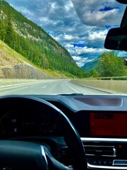 car driving on a road