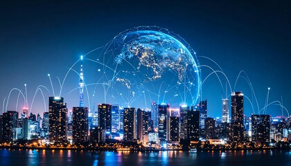 Global city network at night