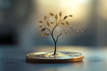 Office flooring transforming foot traffic into electricity generation with brighter glow paths indicating high-usage corridors and traffic patterns