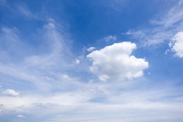 clear blue sky background,clouds with background, Blue sky background with tiny clouds. White fluffy clouds in the blue sky. 