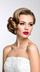 Woman in vintage bridal style