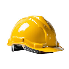 Fototapeta premium Yellow hard hat for construction safety and protection isolated on transparent background