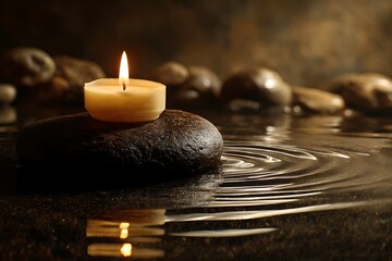 candles in the water