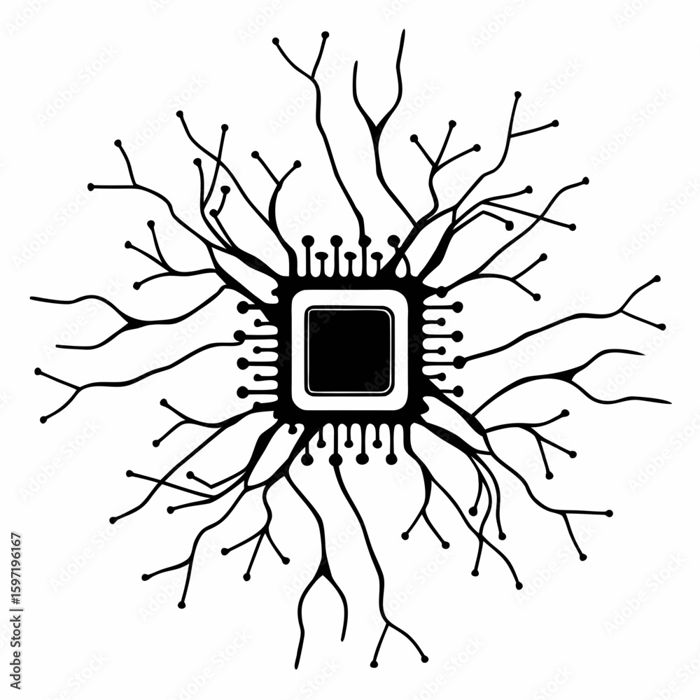 Poster central processing unit with branching network connections