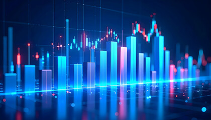 Abstract Digital Chart Displaying Growth Trends