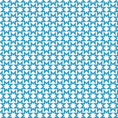 Fototapeta premium Repeating Starbursts - Geometric Teal and White Abstract Composition