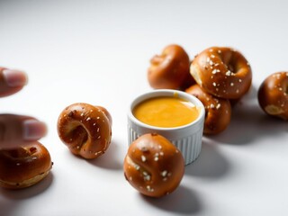 Pretzel Bites with Cheese Dip