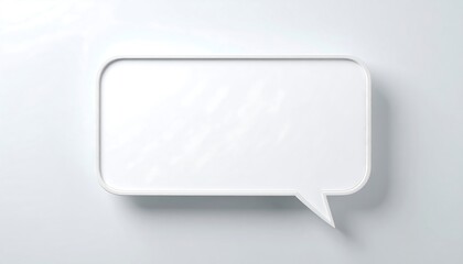 White speech bubble on white background