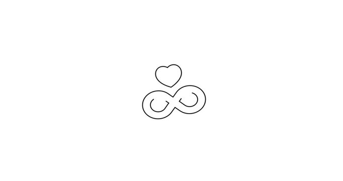 Animated icon of an infinity symbol, often representing eternal love, limitless connection, and forever commitment. Ideal for wedding content, romantic themes, relationships, and timeless design proje