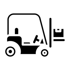 Forklifter Vector Glyph Icon Design