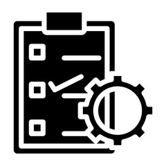 Inventory Settings Vector Glyph Icon Design