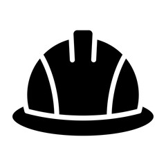 Safety Helmet Vector Glyph Icon Design