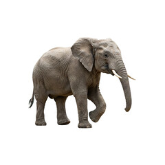 Fototapeta premium Elefant isolated on white with clipping path generative AI