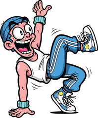 Cartoon illustration Dancing Character