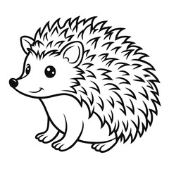 hedgehog on a white background