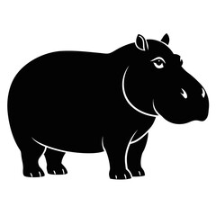 Hippopotamus vector illustration