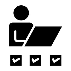 Efficent Work Vector Glyph Icon Design