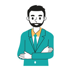 Illustration of a businessman character