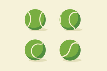 tennis ball illustration bundle set