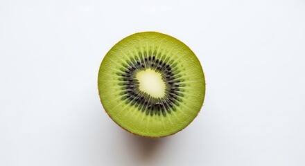 Kiwi Fruit Half Green Seed Food Raw Cut