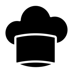 Chef Hat Vector Glyph Icon Design