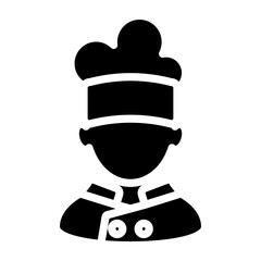 Chef Avatar Vector Glyph Icon Design