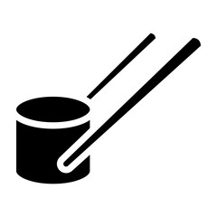 Sushi Vector Glyph Icon Design