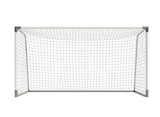 Soccer goal net isolated on transparent background