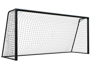 Soccer goal net isolated on transparent background