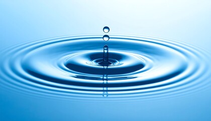 Water droplet impact, ripples