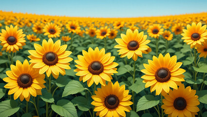 Obraz premium field of sunflowers