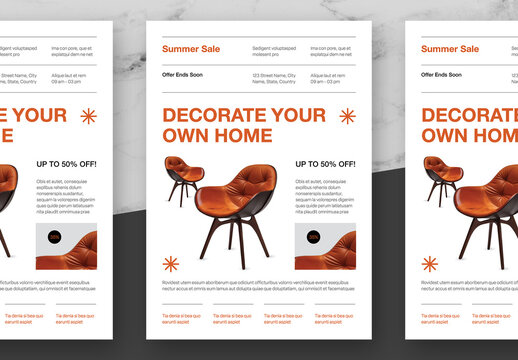 Brown And Black Furniture Flyer