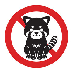 レッサーパンダ禁止マーク