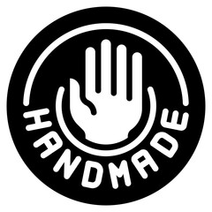 hand made glyph icon