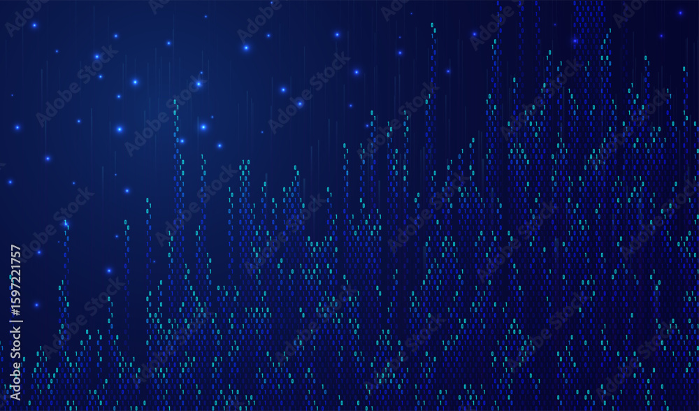 Poster abstract big data code representation. modern high-tech data background. graphic concept for your de