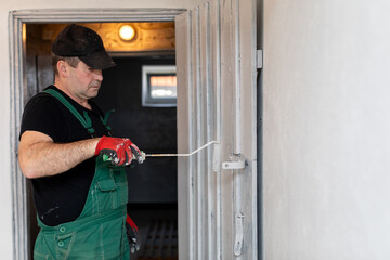 A Skilled and Professional Painter Engaged in an Interior Paint Job to Transform Spaces