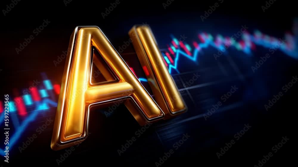 Poster ai technology revolutionizes finance analyzing trading strategies with dynamic graphs and data visua