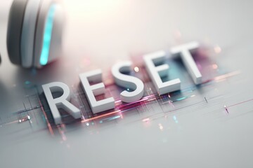The concept of a Digital Reset is paired with a striking modern design featuring headphones