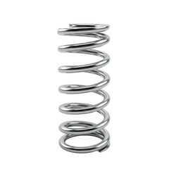 metal spring isolated on white, Silver spring, cut out background.