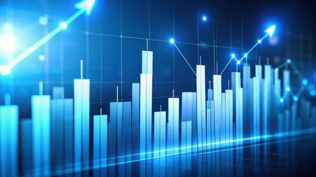 Abstract graph showing positive business trend