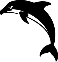 dolphin silhouette vector illustration