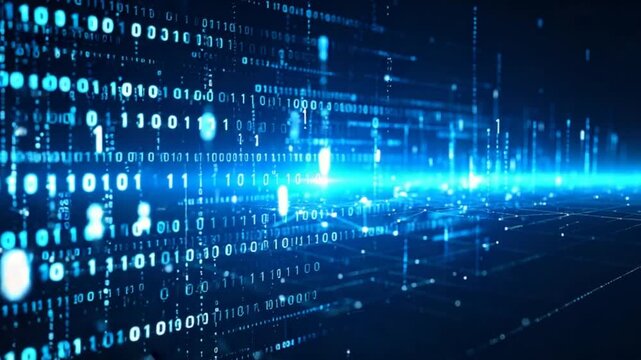 Binary code digital background