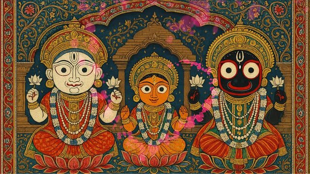 LORD JAGGANATHA IDOL WORSHIP WITH ROSES